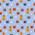 Seamless Christmas, New Year pattern Royalty Free Stock Photo